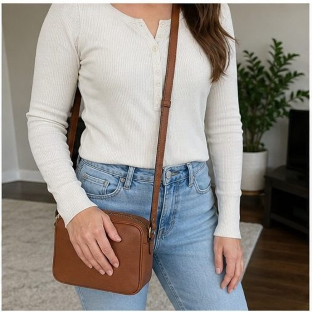 Olive Vegan Leather Bag - Picture 2 of 6